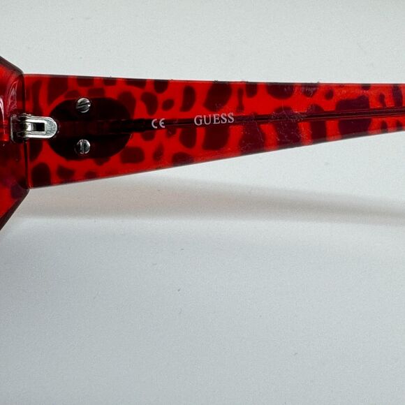 Women's Guess Sunglasses Frames Only GU7220-BU-3 Red Burgundy Animal H14219 - Picture 7 of 8